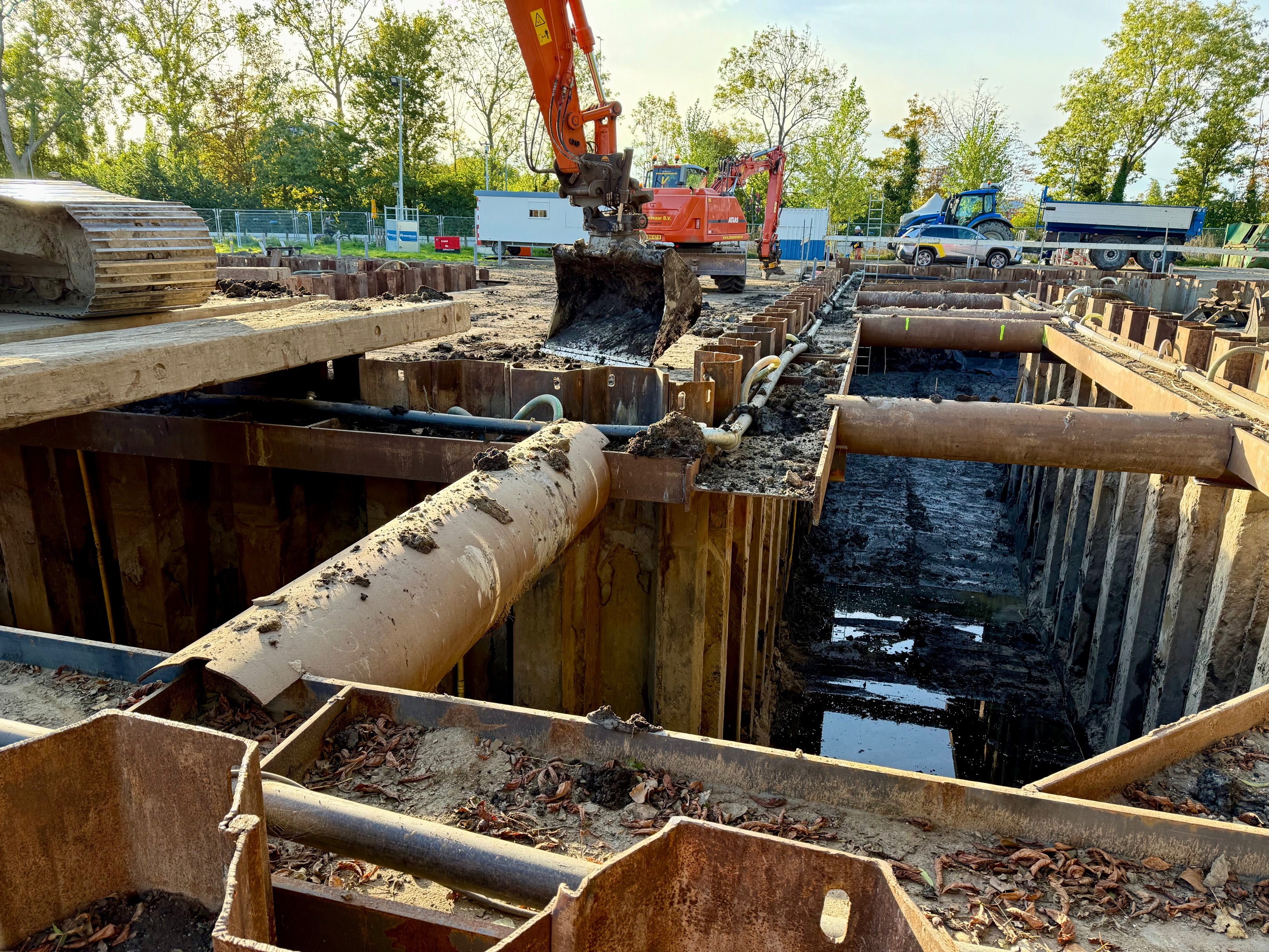 Open ontgraving Watersportweg Vlaardingen WarmtelinQ