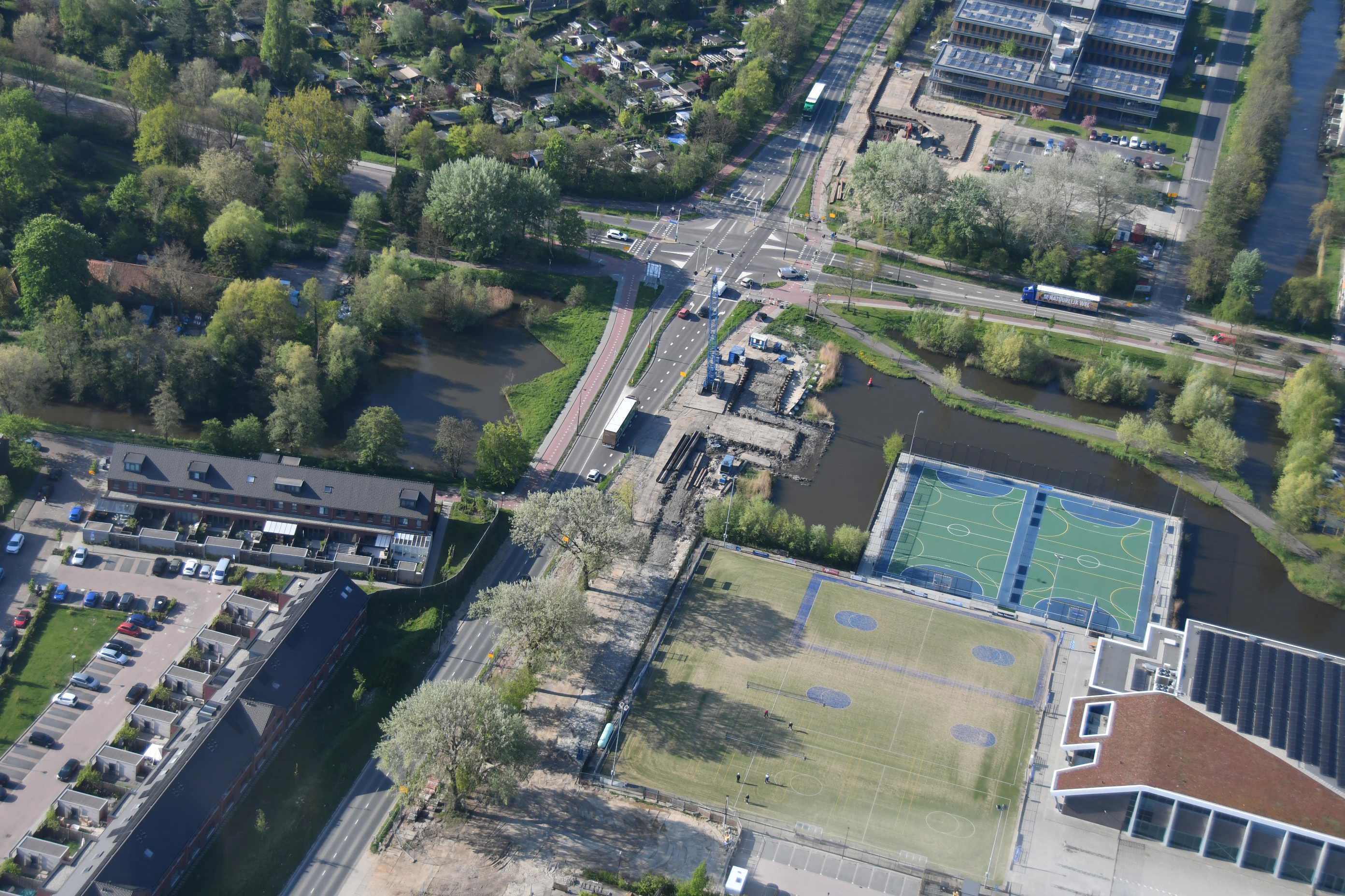 Marathonweg Vlaardingen dronebeeld